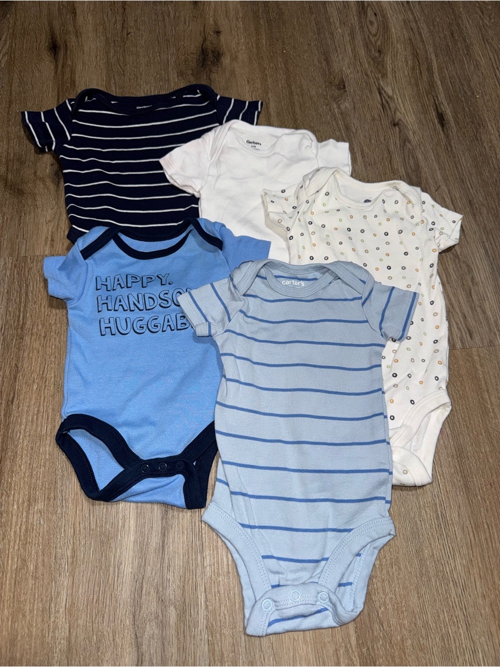 Baby Boy Short Sleeve Bodysuit Lot Size 3-6 Months